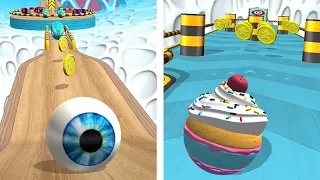 Eye Ball vs Cake Ball, Who is faster? Going Balls - Speedrun Gameplay Level 126