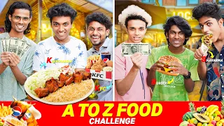 A to Z EATING CHALLENGE 🍔😂 For 24 Hours 😨 We Talks #wetalks