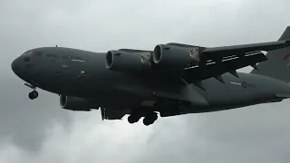 RAF Boeing C-17A Globemaster arrival at RIAT 2023