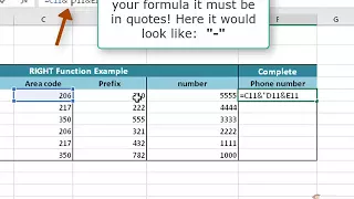 MS Apps Learn and Grow - Excel connecting cells together