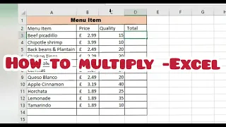 Excel - How to multiply#itknowledge #excel #microsoft #exceltech #multiply