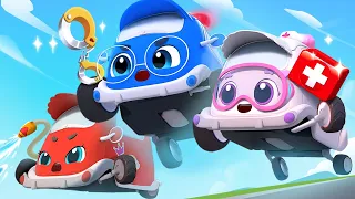 Little Rescue Squad - Fire Truck, Police Car, Ambulance | Vehicles Song | Kids Songs | BabyBus