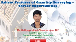 SALIENT FEATURES OF QUANTITY SURVEYING - CAREER OPPORTUNITIES FOR CIVIL ENGINEERING IN GULF