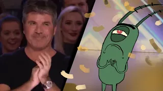 Plankton Wins the Golden Buzzer AGT (ANIMATED) |Rihanna “Diamonds” Cover