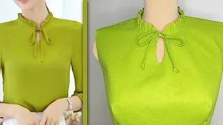 ✳️🌺  Basic Ruffle Neck Sewing Tips/Easy Technique for Beginners