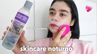 Rotina NOTURNA de SKINCARE com apenas 5 produtos 🌙