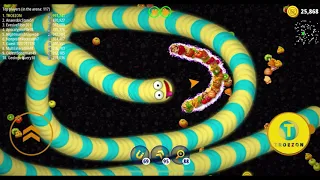 Wormszone.io🐍 Pro Worm Battle Gameplay 141 Best slither snake #001 #slithersnake Infinity Mode