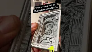 Theory11 Black Hudson Cut and stacked to create 3D art #playingcards #art #magician #playingcardart