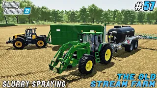 Mixing feed on-farm, straw collection, slurry spraying | The Old Stream Farm | FS 22 | Timelapse #57