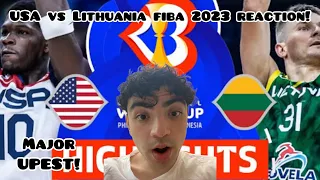 USA LOST??? USA vs Lithuania | J9 Highlights | FIBA Basketball World Cup 2023 | REACTION