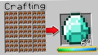 CRAFTING MINECRAFT DIRT INTO DIAMONDS!?