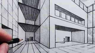 How to Draw Architecture using Two-Point Perspective: Narrated