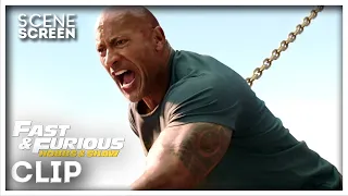 The Rock Going Head-To-Head with a HELICOPTER! | Helicopter VS. Trucks | Hobbs & Shaw |