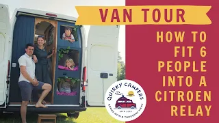 How to fit 6 PEOPLE into a CITROEN RELAY | 🚐  FOUNDERS of Quirky Campers van conversion -FULL TOUR 👀