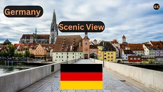 Germany Beautiful Scenic View | 4K Drone Footage Bird's Eye View