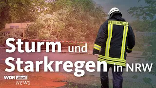 Unwetterschäden in NRW: Gewitter sorgt für umgestürzte Bäume | WDR Aktuelle Stunde