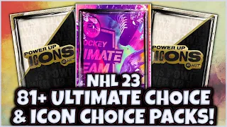 NHL 23 | OPENING 81+ ULTIMATE AND ICON CHOICE PACKS!