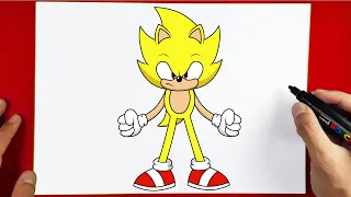 How to Draw SUPER SONIC
