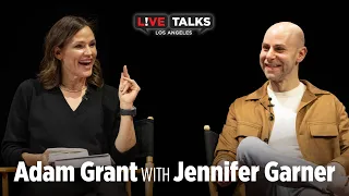 Adam Grant in conversation with Jennifer Garner at Live Talks Los Angeles