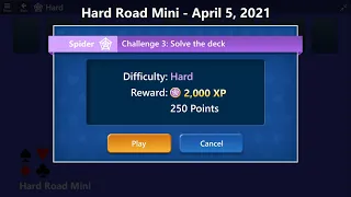 Hard Road Mini Game #3 | April 5, 2021 Event | Spider