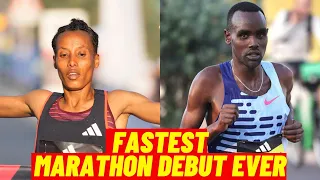 Dubai Marathon 2024 Record Broken Ethiopian Tigist ketema and Addisu Gobena win