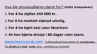 Lytteprøve a2 b1 | Norskprøven | Lytteforståelse A2 B1 nivå | Norskprøve | Lytte A2 B1 |