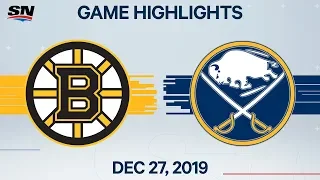 NHL Highlights | Bruins vs. Sabres – Dec. 27, 2019