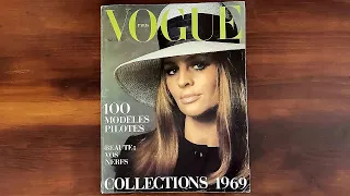 French Vogue March 1969 Julie Christie, Haute Couture Collections | ASMR Magazine Flip Through