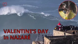 VALENTINE'S ADVENTURE: SURFING the MONSTROUS waves of NAZARÉ, Portugal!