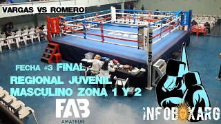 FELIX VARGAS VS THIAGO ROMERO, CATEGORIA 60KG (FINAL), REGIONAL JUVENIL MASCULINO FAB, FECHA 3.