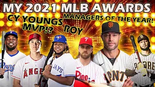 My 2021 MLB AWARD Winners - MVP/Cy Young/ROOKIE Of The Year/Manager of The Year & Predictions