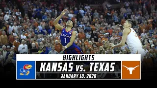 No. 6 Kansas vs. Texas Basketball Highlights (2019-20) | Stadium