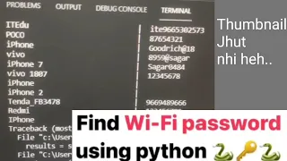 Wi-Fi Password Finder using Python...@programmerhub4338