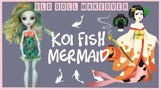 Koi Fish Geisha Mermaid / Monster High Doll Repaint by Poppen Atelier