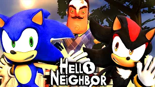 Sonic & Shadow Play Hello Neighbor PART 1 - NOT SCARY!! (ACT 1)