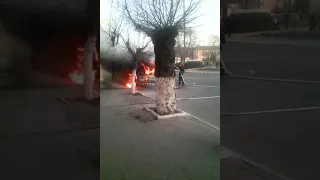 В Рени загорелся автобус