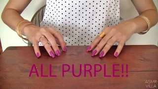 ASMR *  Theme: ALL PURPLE * Tapping & Scratching * Fast Tapping * No Talking * ASMRVilla