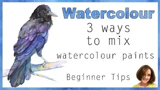 How to mix watercolor paint 3 ways // Beginner watercolor tips and techniques