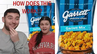 Brits try AMERICA'S Famous GARRETTS Popcorn for the first time!