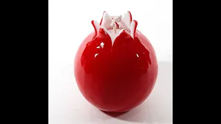 Hand carved pomegranate shaped candles