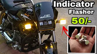 Indicator flasher light installation Splendor bs6 model | Mangesh Shinde #indicators #flasher