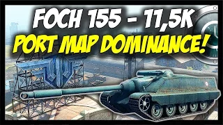 ► World of Tanks: AMX 50 Foch (155) - Port Map Dominance - 11,500 Damage - Past #8