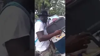 Juice man in Jamaica selling juice and lyrics too 😂