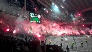 PANATHINAIKOS - Olympiakos (21/03/2010) PYROSHOW IN GREEN HELL