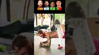 Messi VS Ronaldo VS Ramos VS Marcelo | Workout with Kids