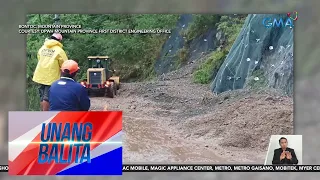 Mudslide, muling naranasan sa Bontoc-Baguio Road dahil sa  malakas na ulan | Unang Balita