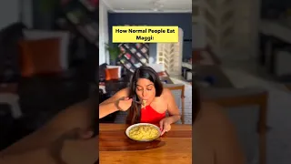 Eating Maggi: Normal vs Psychopaths 😂 | Anisha Dixit Shorts