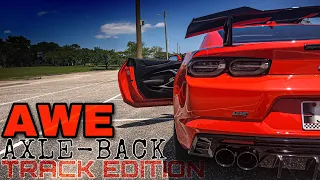 AWE TRACK EDITION AXLE-BACK EXHAUST UNBOXING, INSTALL AND COMPARISONS OF BEFORE AND AFTER!!! #camaro