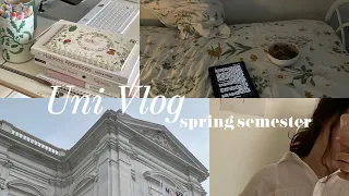 spring semester vlog 🌷 productive 5am mornings, solo reading date, uni event