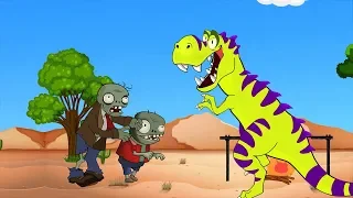 Plants Vs Zombies Adventures: Dinosaur T-Rex attacks and unexpected stories happen | Jan Cartoon